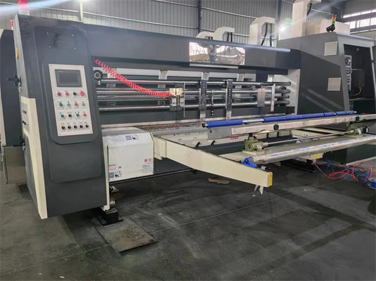 Carton Box Making Line with Auto Feeding Printing Slotting Folding Gluing Strapping