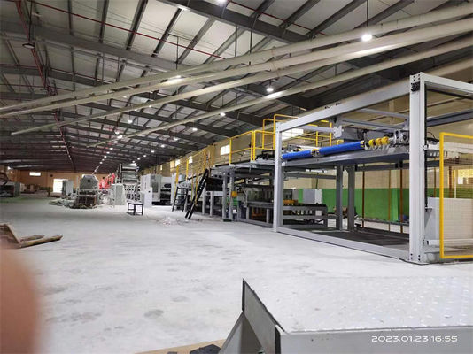 Automatic 3/5/7 Ply Corrugated Cardboard Production Line with 12.5KW Main Driving Motor
