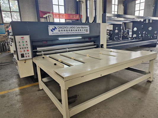 Advanced Chain Feeding 2 Color Corrugated Board Flexo Printing Rotary Slotting Machine
