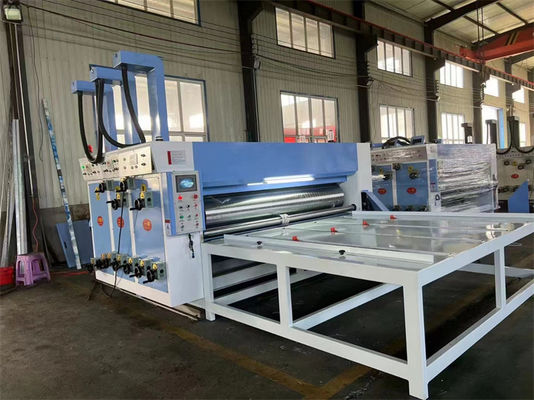 2023 Chain Feeding 2 Color Semi Auto Corrugated Carton Printer Slotter Machine High Effective