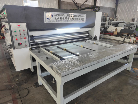 Customer's Request 3 Color Printing Slotting Die-cutting Machine with Chain Feeder