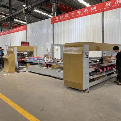 Food Beverage Shops Corrugated Carton Boxes Automatic Folder Gluer with 380V Voltage