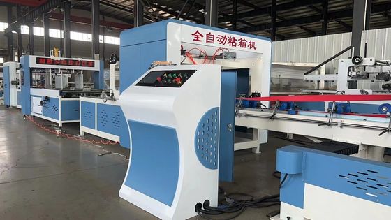 Food Beverage Shops Corrugated Carton Boxes Automatic Folder Gluer with 380V Voltage