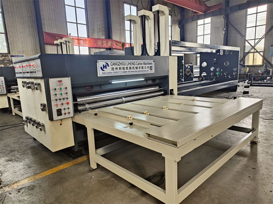 Semi-auto 3 Colors Flexo Ink Printing Slotting Die Cutting Machine With Chain Feeding
