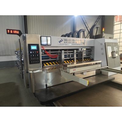 Full Automatic Carton Box Making Machine with 4 Colors Flexo Printing and Die Cutting