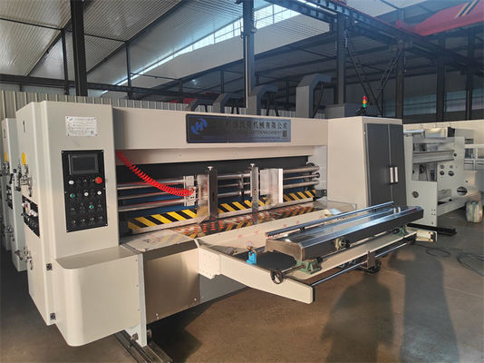 Voltage 380 Automatic Carton Box Making Machine with Flexo Die Cutter / Printing Function