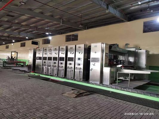 Voltage 380 Automatic Carton Box Making Machine with Flexo Die Cutter / Printing Function