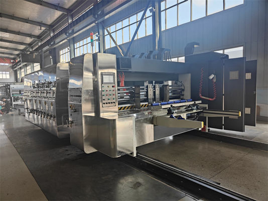 Full Automatic 4 Colour Flexo Printing Slotting Die Cutting Machine with 380V Voltage