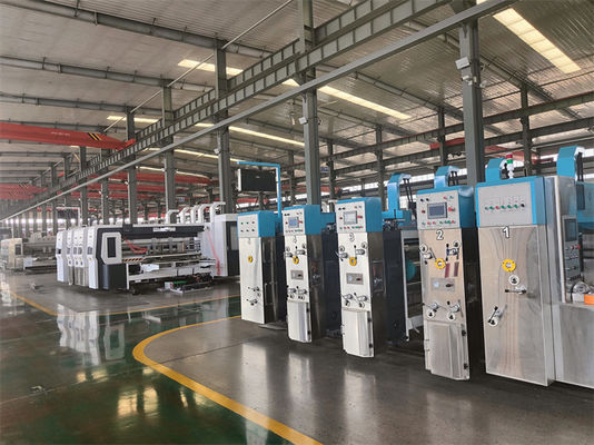 Full Automatic 4 Colour Flexo Printing Slotting Die Cutting Machine with 380V Voltage