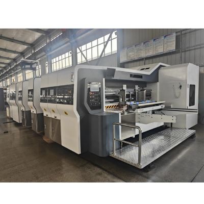 Design Automatic Flexo Printing Slotting Die-cutting Machine With Vibrator Stacker