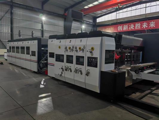 Design Automatic Flexo Printing Slotting Die-cutting Machine With Vibrator Stacker